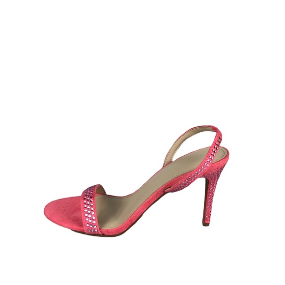 MARC FISHER BETILA Rhinestone Embellished Pink Slingback Sandal - Picture 1 of 11